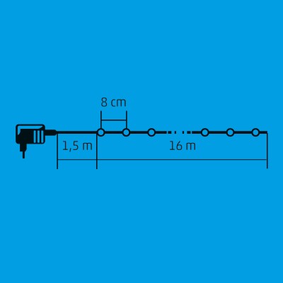 LED-es gömb fényfűzér - KII 200B/M